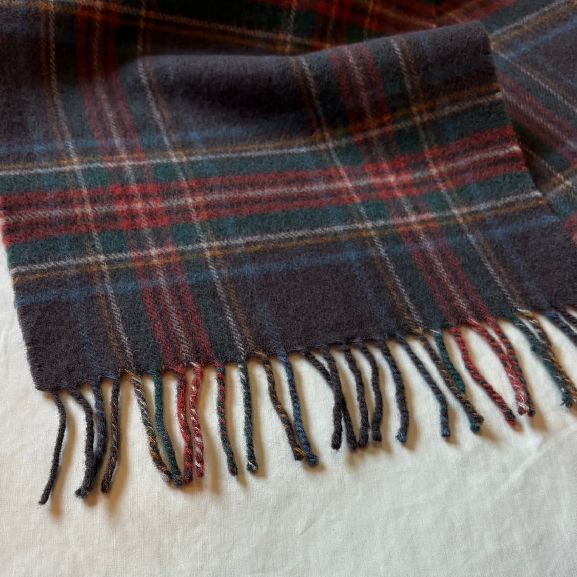 스코틀랜드 Johnstons OF ELGIN 램스울 타탄체크 머플러 상품이미지3