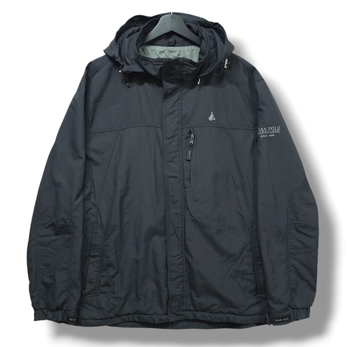 [110] 빈폴 블랙 후드 바람막이 자켓 상품이미지1