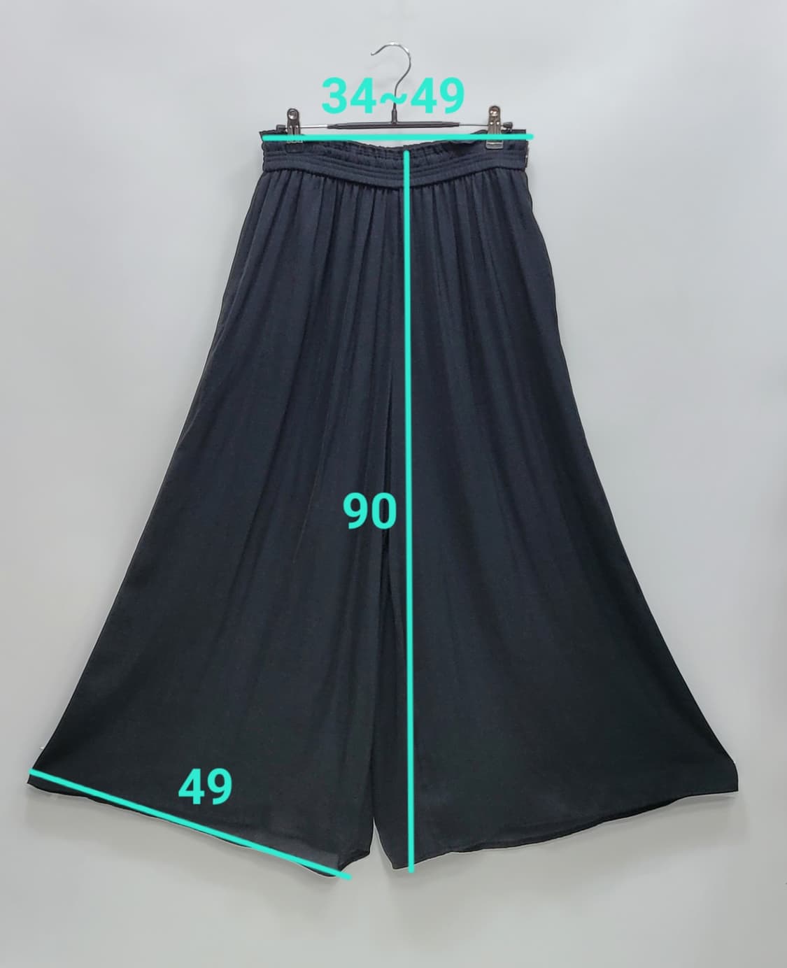 SISLEY 시슬리 밴딩 와이드 팬츠 / 여 70-98 (44) 블랙
 상품이미지9