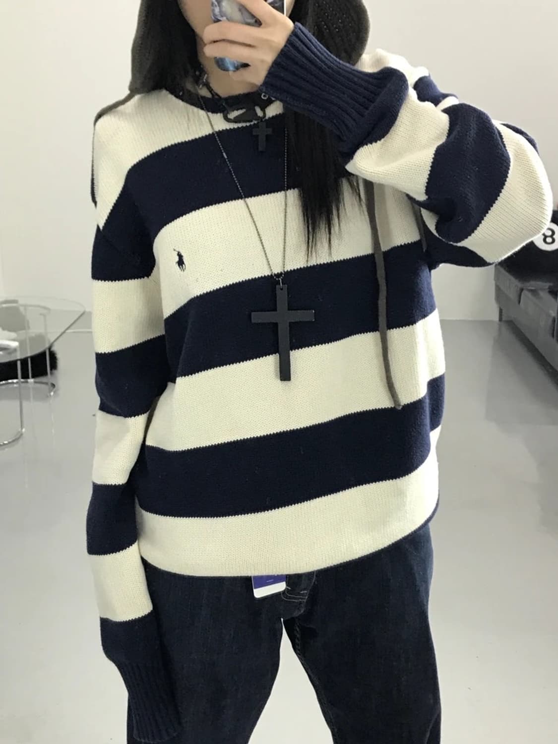 폴로랄프로렌 베이지 스트라이프 니트 상품이미지3