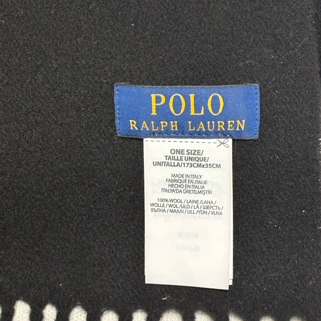 Polo Ralph Lauren 울 블랙 머플러 상품이미지2