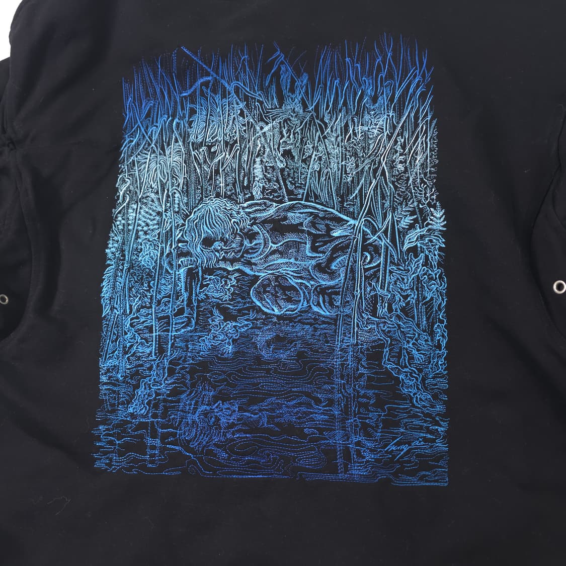 송지오 나르시스 코튼 하프집업 스웻셔츠 블랙 (M-L) 상품이미지6