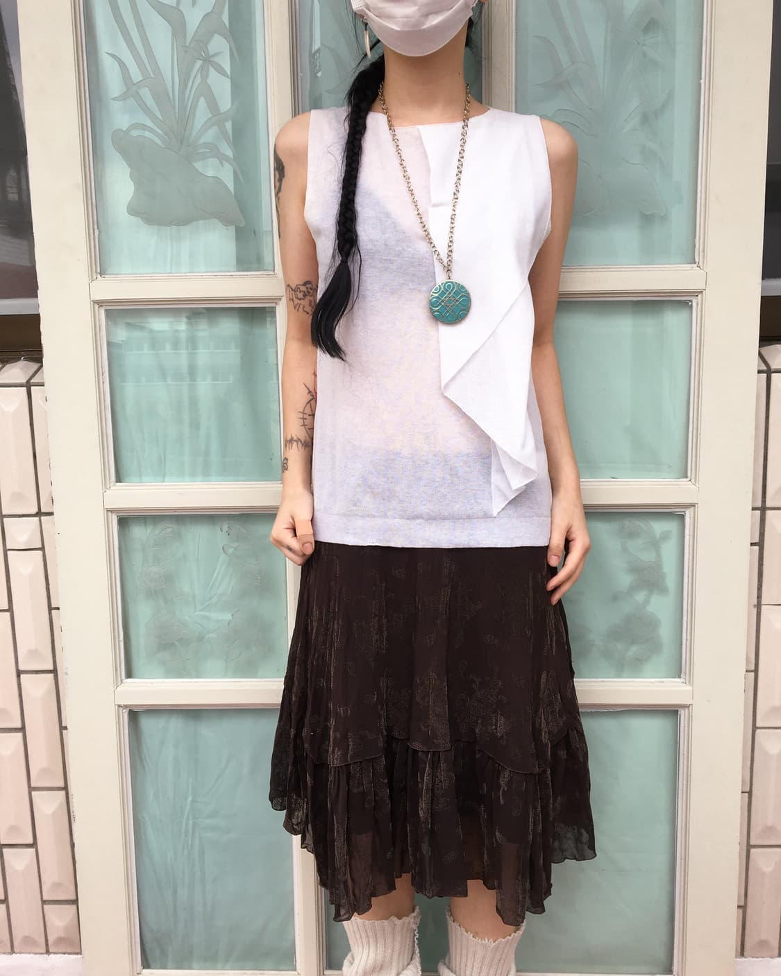 Drape point sleeveless 상품이미지1