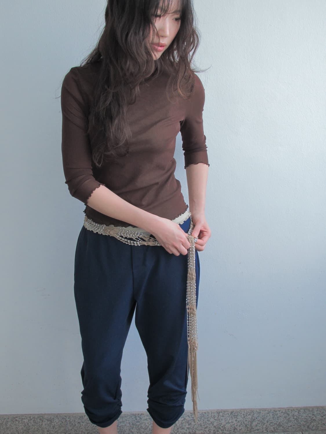 Trepini oggi layered mesh top 상품이미지1