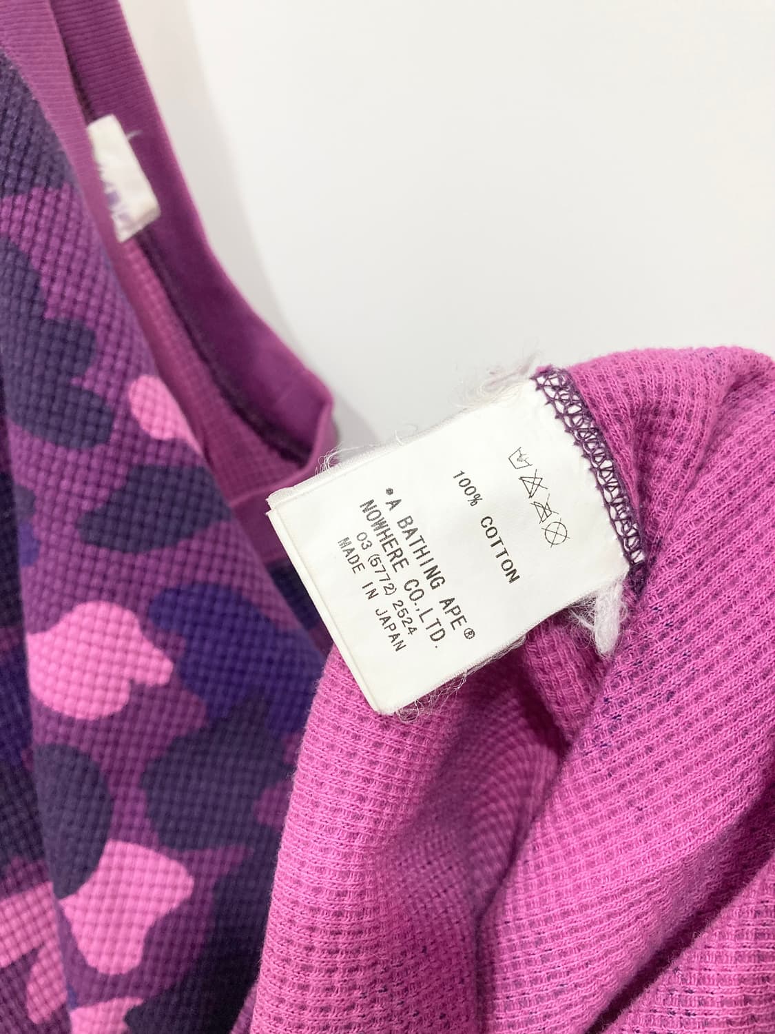 Bape purple camouflage longsleeve 상품이미지4