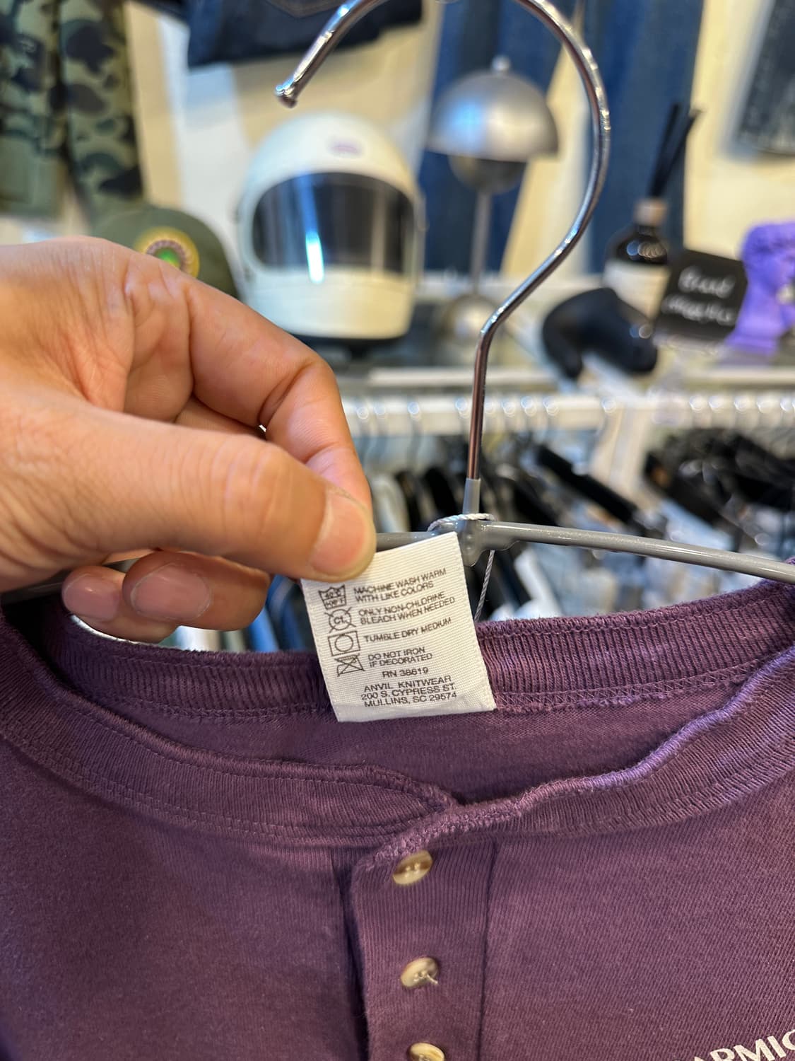 90s Made in USA Anvil 헨리넥 소프트볼 빈티지 반팔 XL 상품이미지5