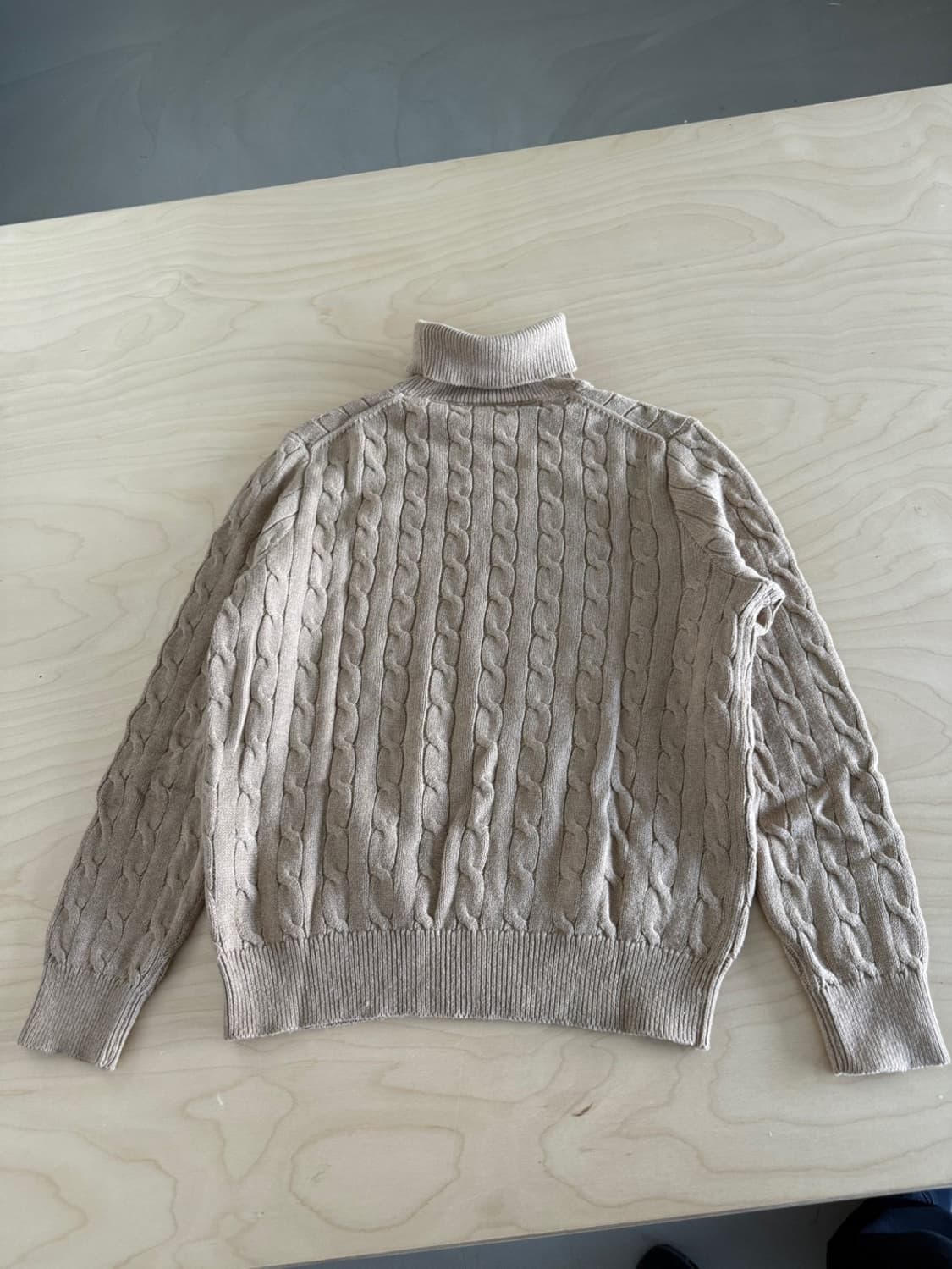 폴로 랄프로렌 케이블 터틀넥 니트 베이지 L 상품이미지2