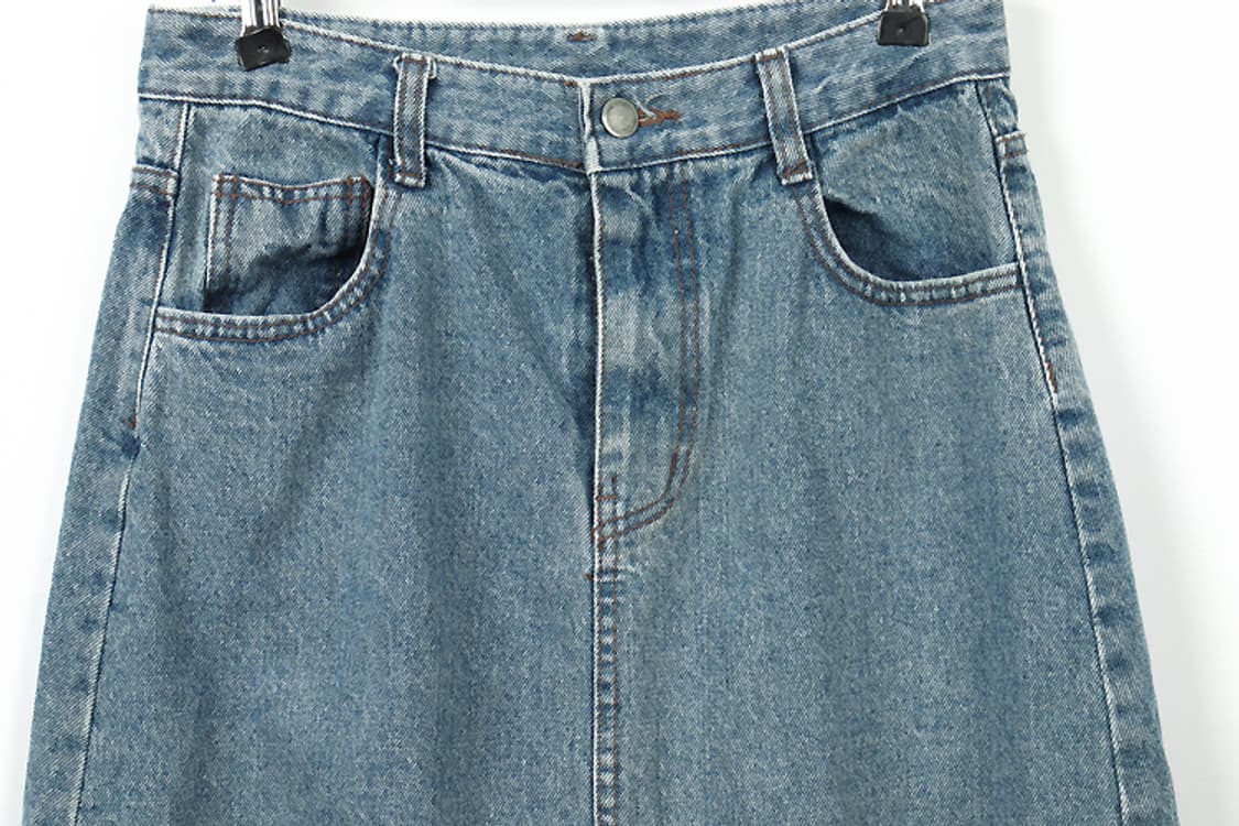 STEADY 데님롱스커트(M) 상품이미지4