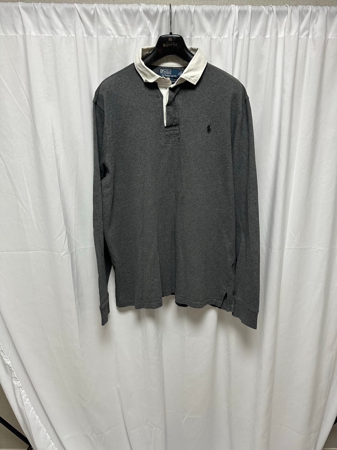 no.78 폴로 랄프로렌 럭비 셔츠 긴팔 그레이 xl 상품이미지1