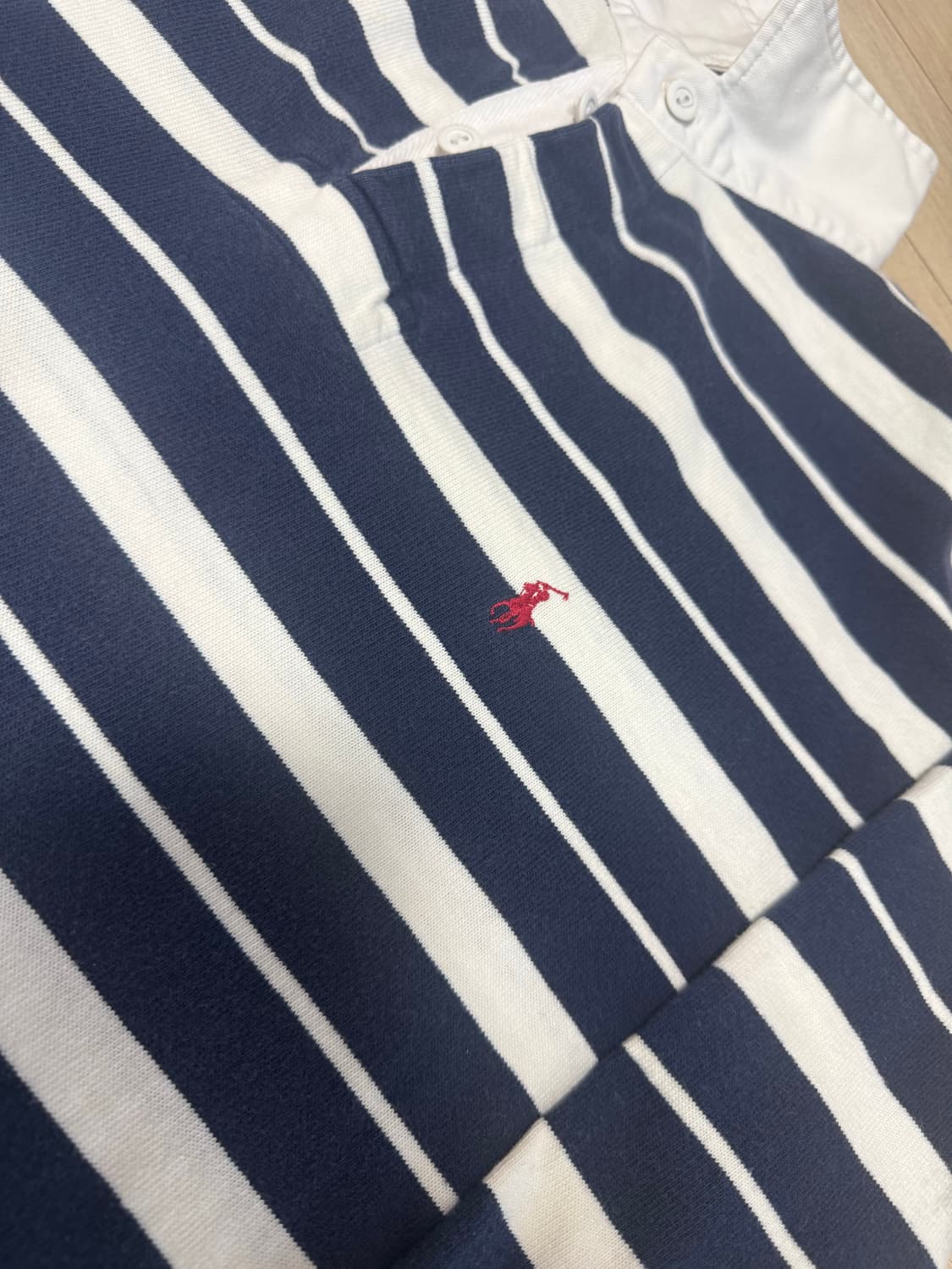 오리지널 일본판 00s 폴로랄프로렌 스트라이프 럭비티(LL) 상품이미지2