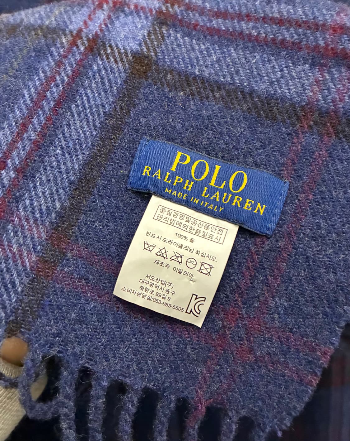 POLO 폴로랄프로렌 이태리 램스울 스트라이프 체크 롱머플러 목도리 상품이미지8