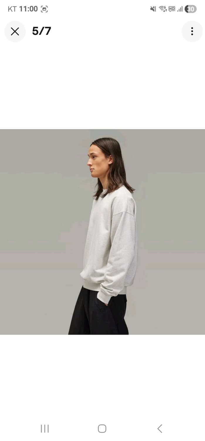 Y-3 프렌치 테리 크루 스웨트셔츠 헤더 그레이  상품이미지6