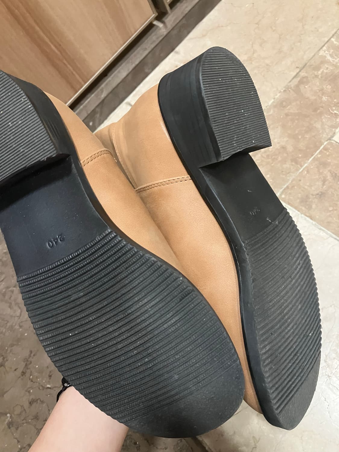 마크모크 24ss manon 빈티지 무드 미들부츠 카멜 240 상품이미지4