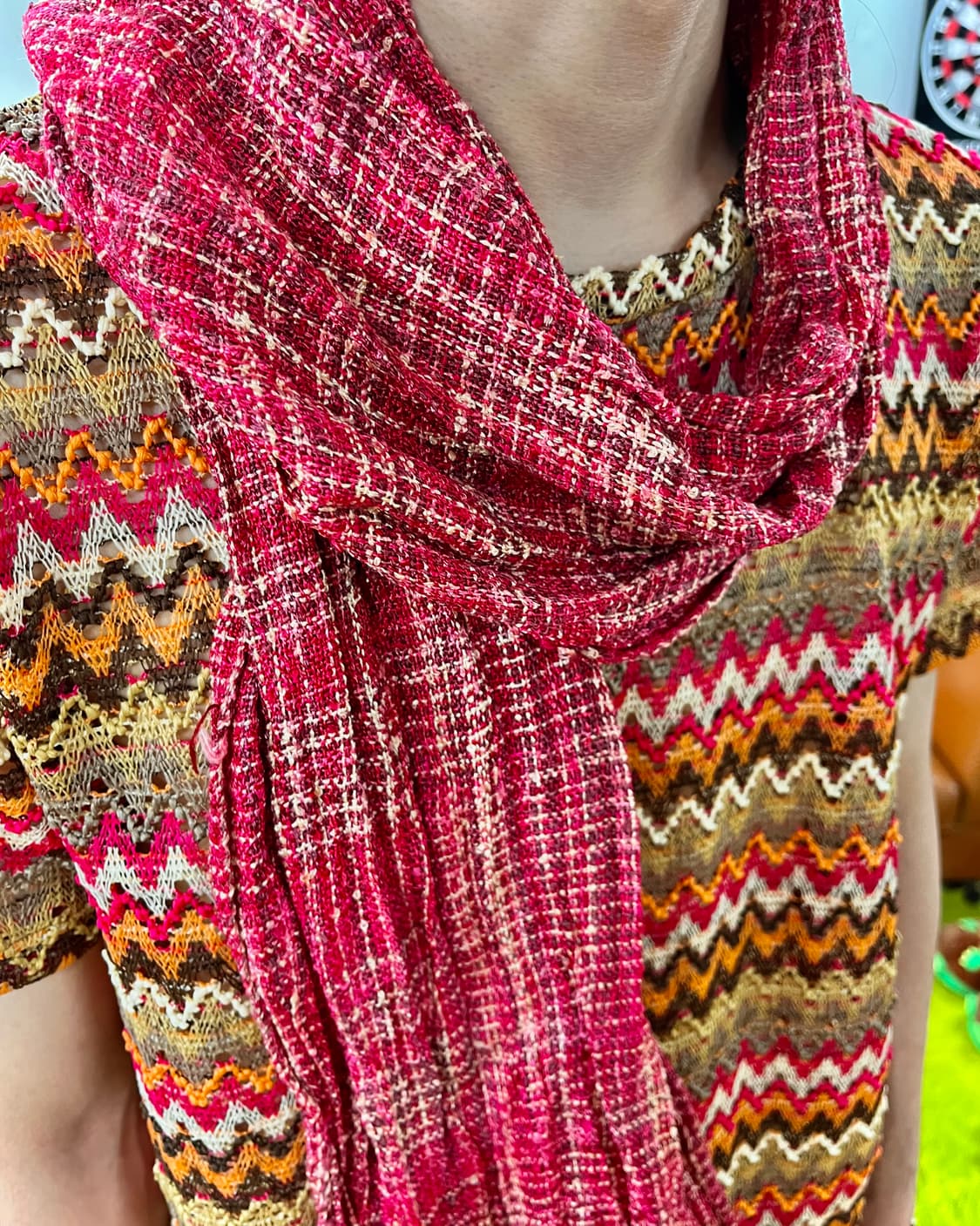 Jpn Vintage Tassel Trim Knit Long Scarf 상품이미지2