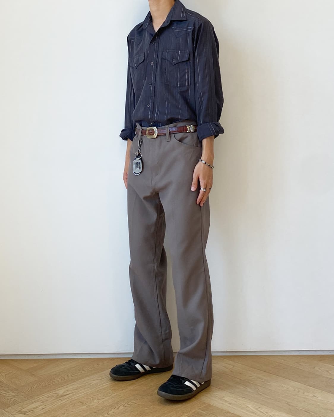 아메리칸 빈티지 구제 블랙 은사 웨스턴 셔츠 상품이미지3