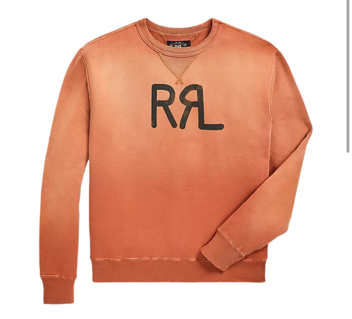 [M] 더블알엘 RRL 랜치 로고 스웨트셔츠 빈티지 오렌지 상품이미지1