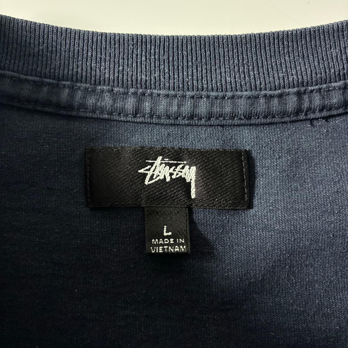 Stussy  스투시 스탁 피그먼트 다이드 네이비 반팔티  상품이미지3