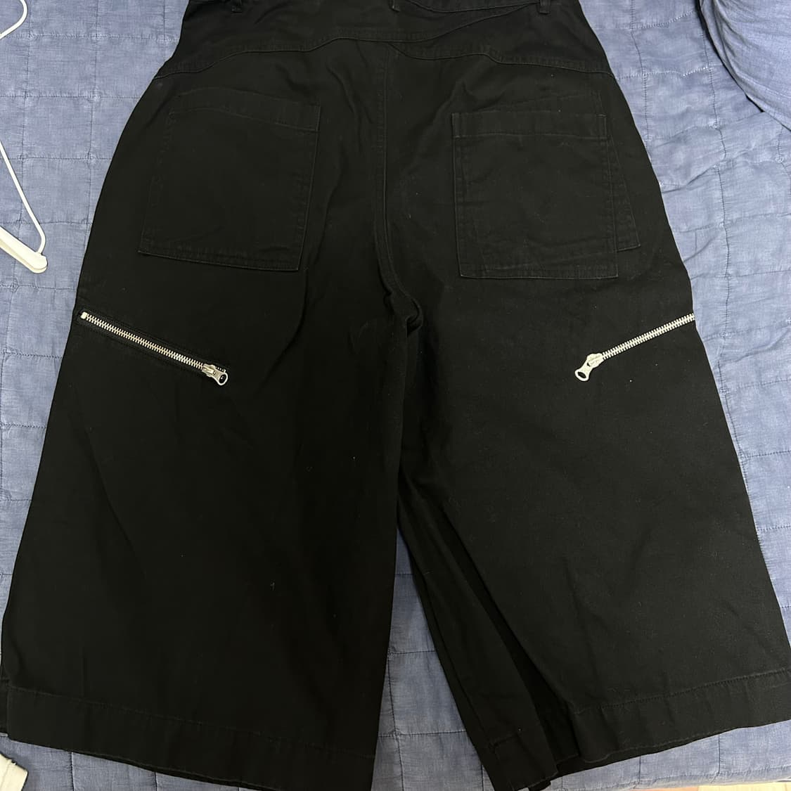 (3)웨이비니스 어시메트리 지퍼 디테일 버뮤다 팬츠 블랙 상품이미지6