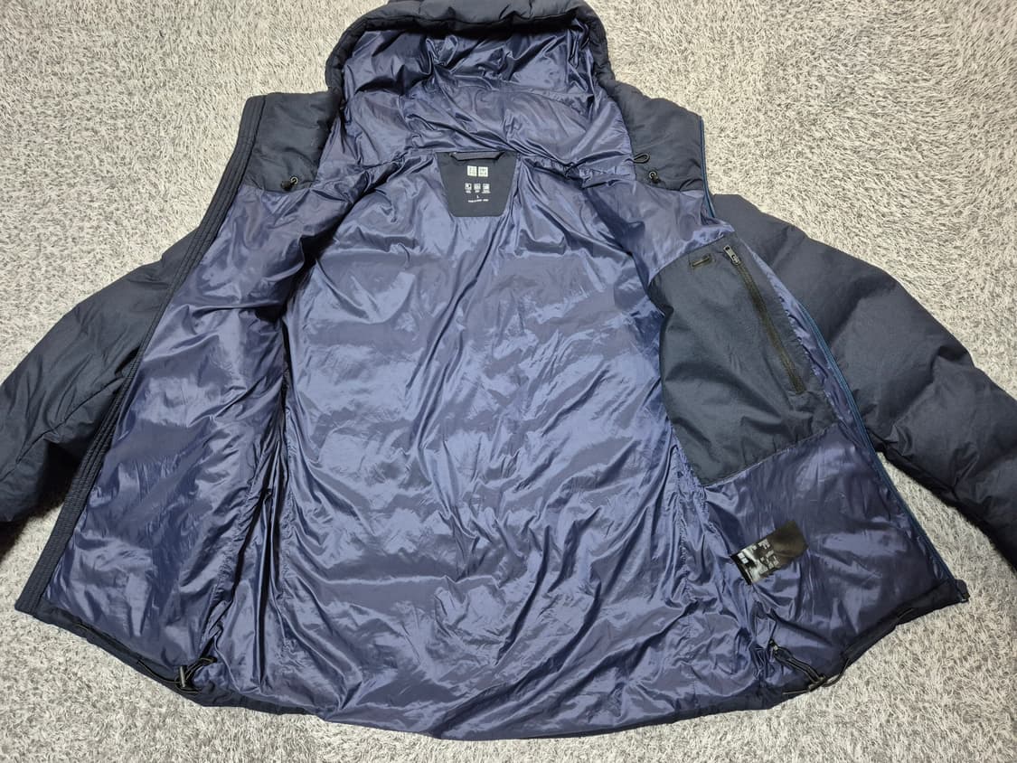 유니클로 남성 심리스 다운패딩 네이비 L 상품이미지6