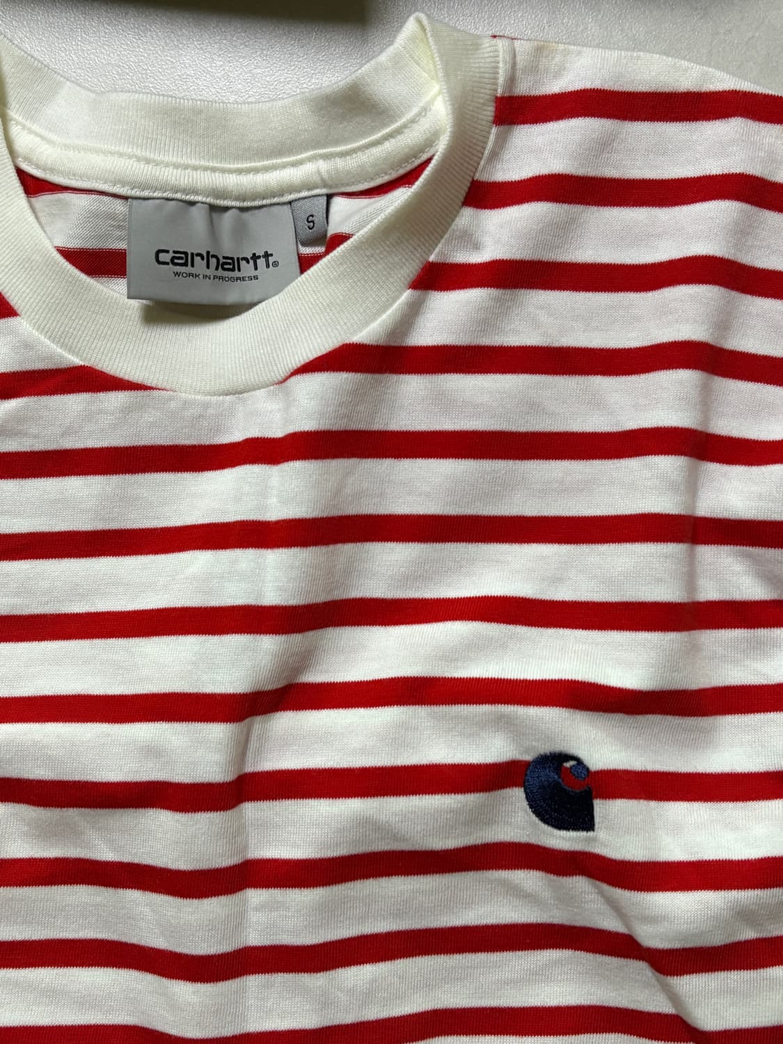 칼하트 wip ROBIE T-SHIRT 스트라이프 단가라 반팔 티셔츠 상품이미지1