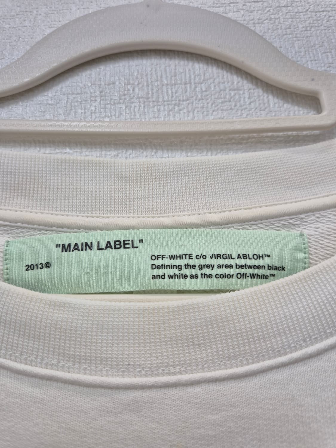 OFF-WHITE 오프화이트 화이트 긴팔 티셔츠 / 105(정품) 상품이미지4