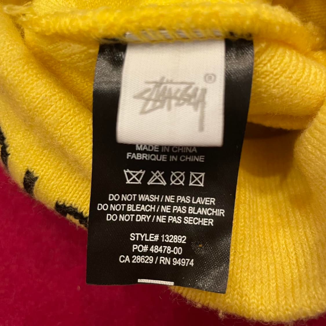 스투시 플로럴 패턴 비니 옐로우 상품이미지2