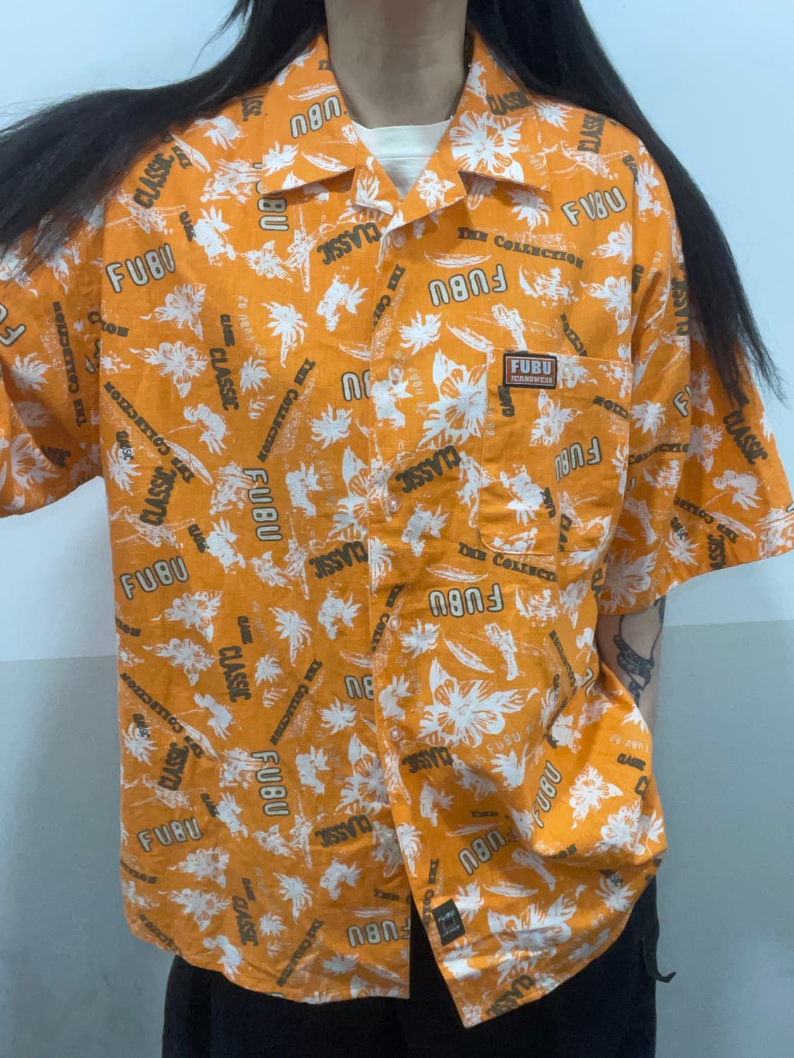 Fubu 후부 멀티로고 하와이안 반팔 셔츠 상품이미지1