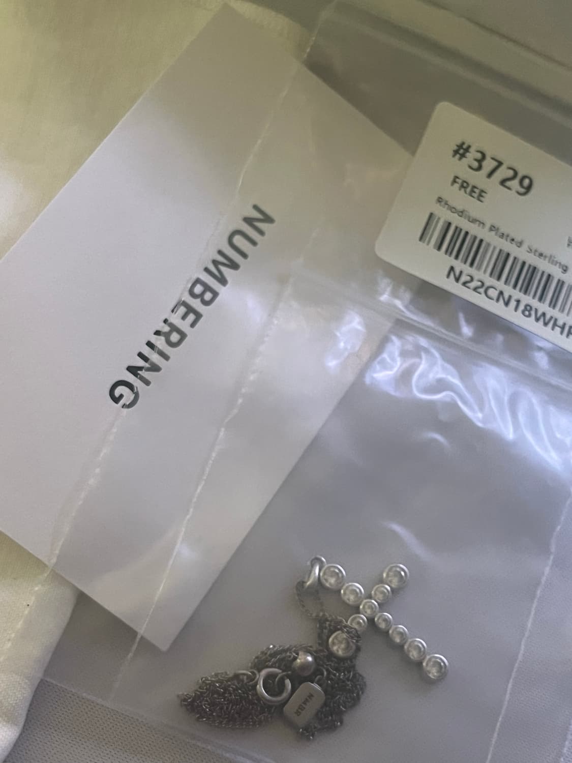 넘버링 3729 십자가 실버 목걸이 판매 반지 상품이미지1