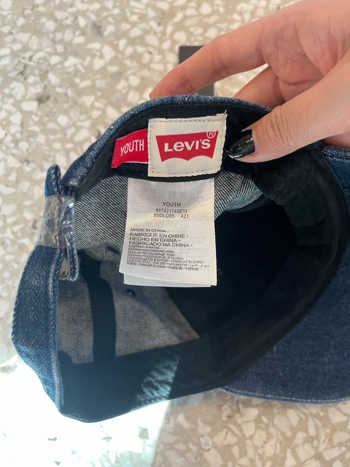 Levi’s Logo Denim Baseball Cap – Blue 상품이미지5