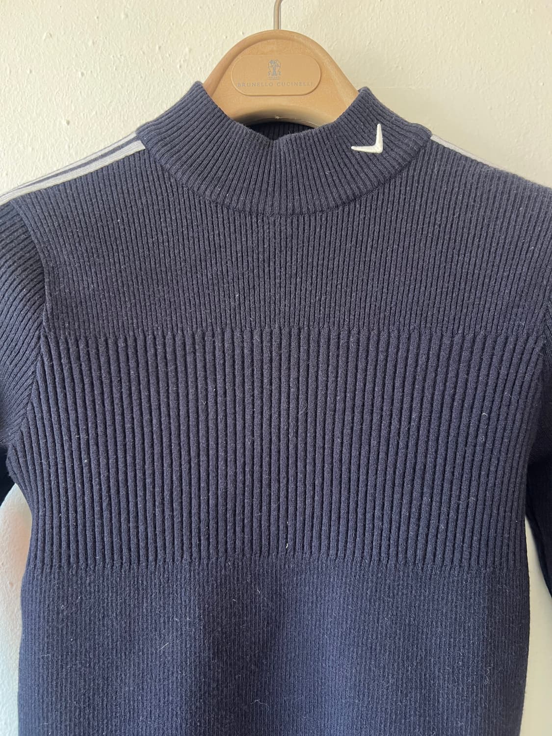 캘러웨이 여성 네이비 골지울니트 하프터틀넥니트 상품이미지1