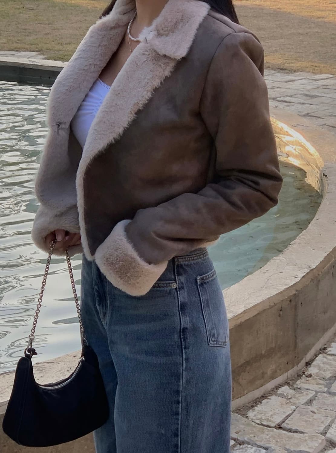 페일제이드 시어링 자켓 무스탕 브라운 상품이미지7