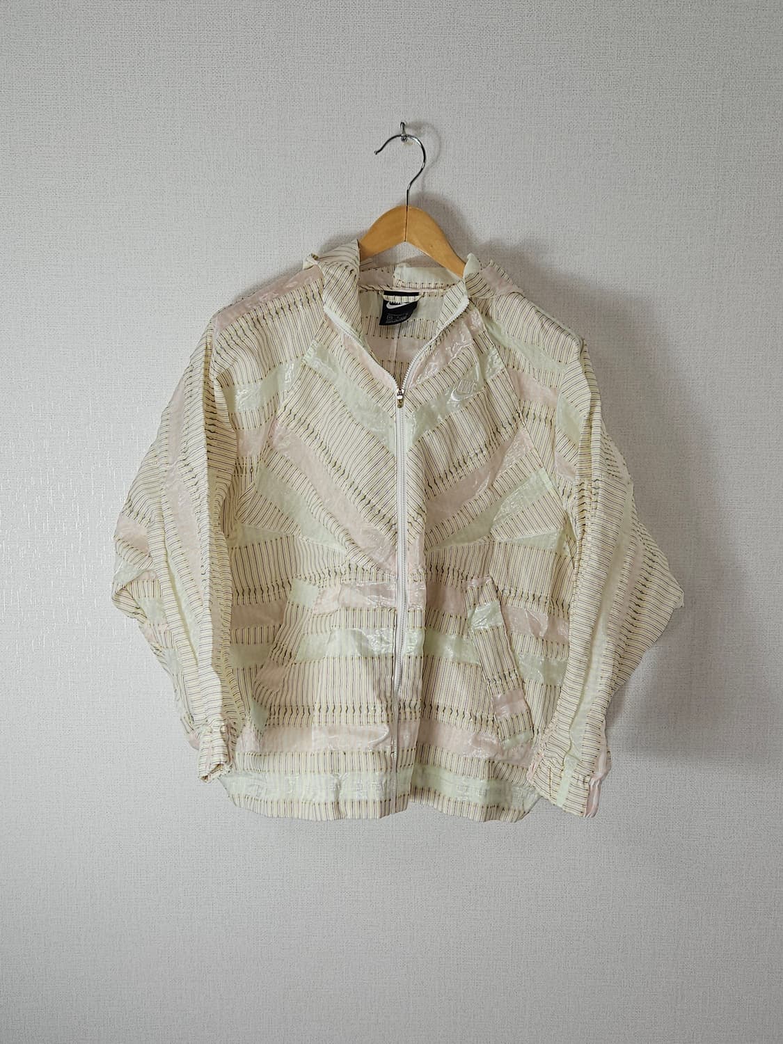 나이키 우먼스 리사이틀 시스루 린넨 바람막이 자켓 M 오버핏 (새상품) 상품이미지1