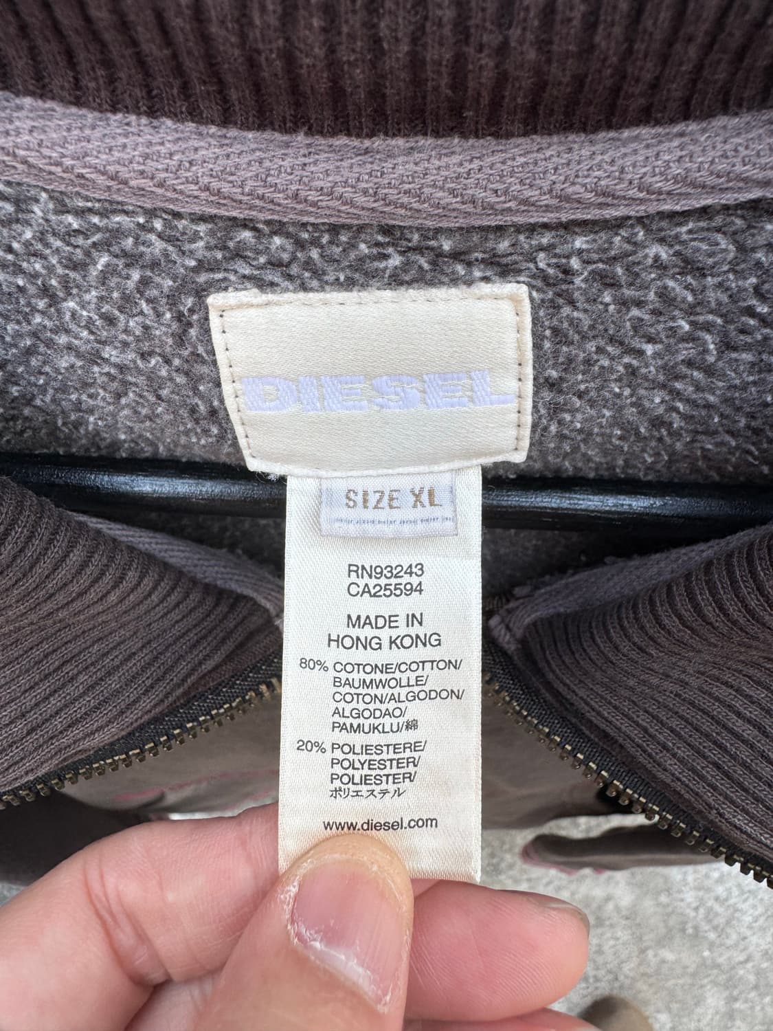 Diesel 디젤 다크브라운 집업  상품이미지6