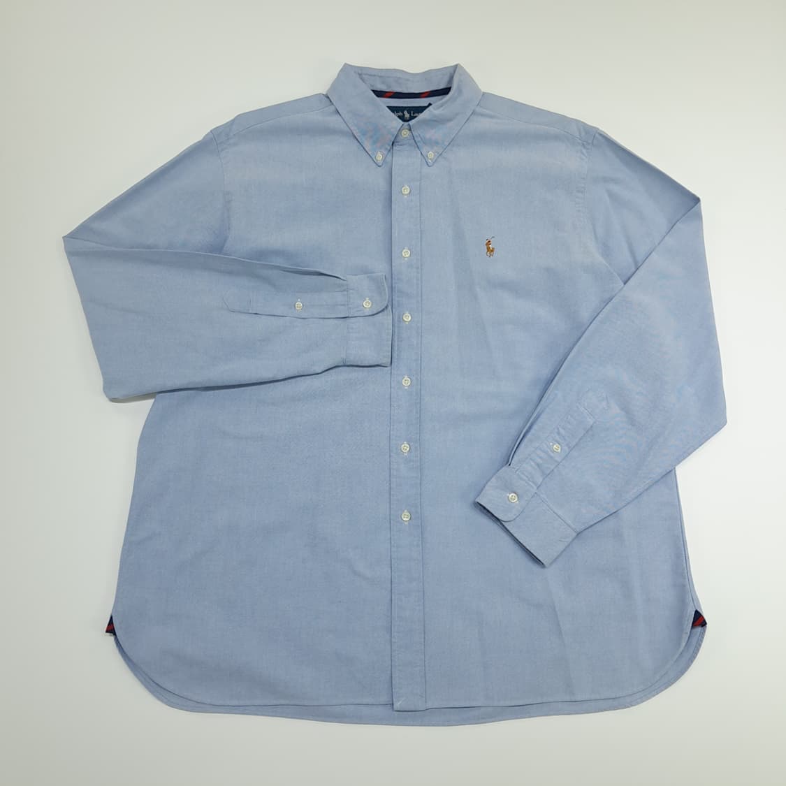 CN695 2XL 폴로 랄프로렌 클래식블루 긴팔 셔츠 남방 상품이미지2