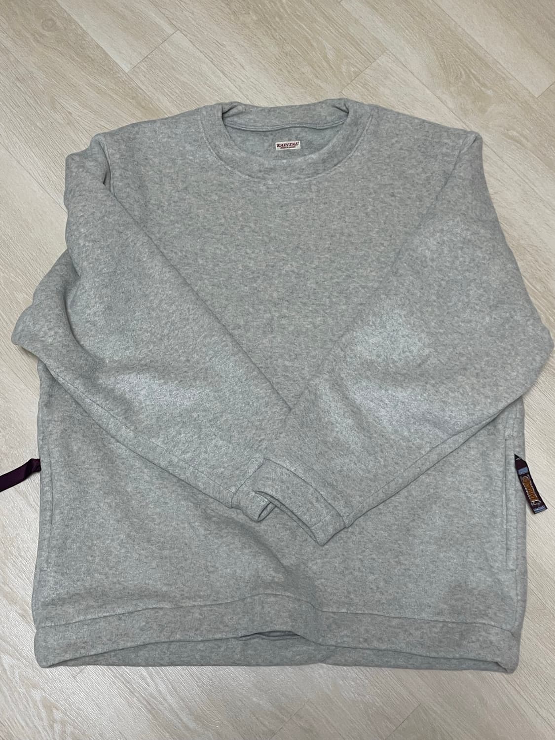 캐피탈 리버스 플리스 빅 크루 스웨트셔츠 키나리 상품이미지1