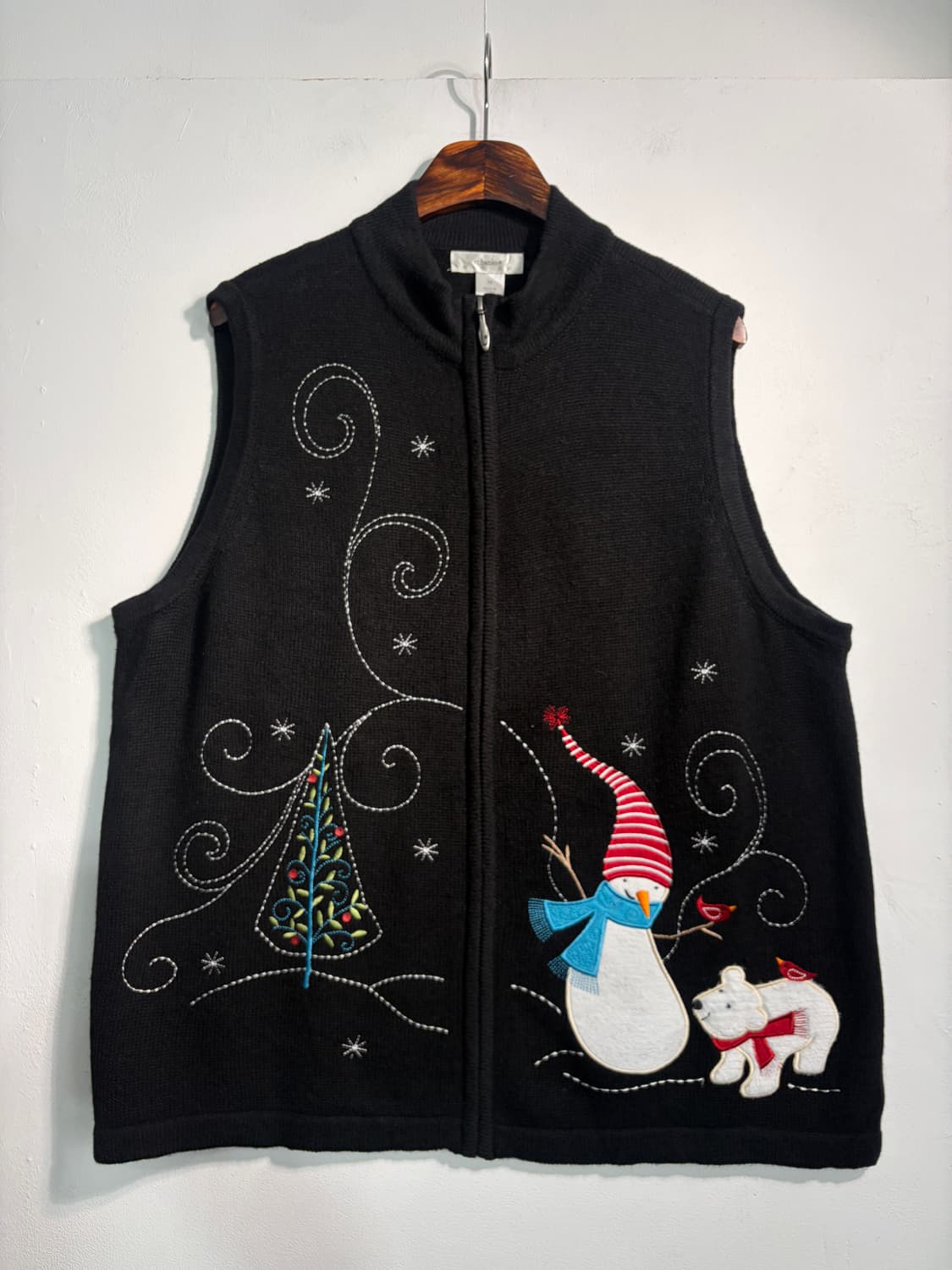 U.S.A. 크리스마스 라미&코튼 어글리니트 베스트 XL 상품이미지1