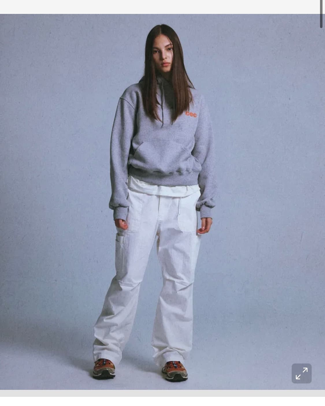 챈스챈스 기모 후드티 cec woman hoodie grey 그레이 상품이미지1