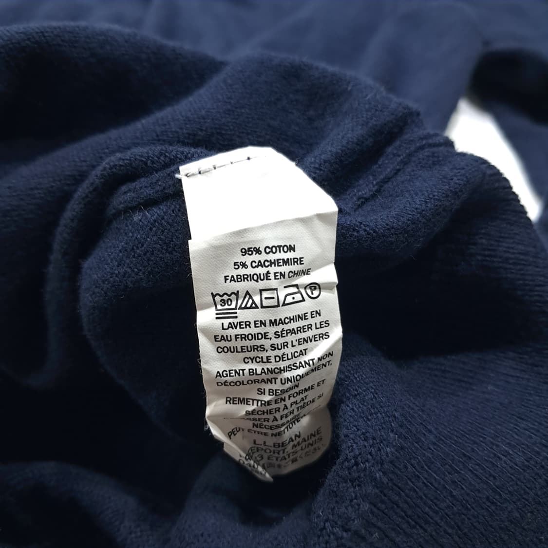 CL033 L 엘엘빈 캐시미어 블렌드 코튼 브이넥 니트 상품이미지5