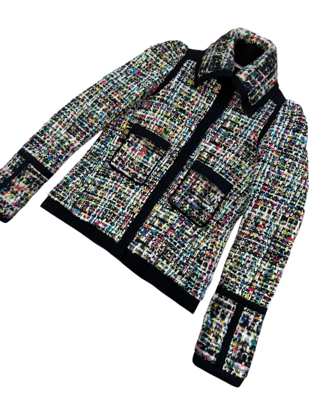 발렌시아가 07FW 런웨이 멀티컬러 헤비 트위드 자켓 상품이미지6