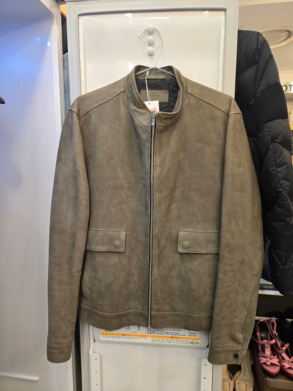 질스튜어트 뉴욕 남성 천연가죽 라이더/블루종 자켓  상품이미지1