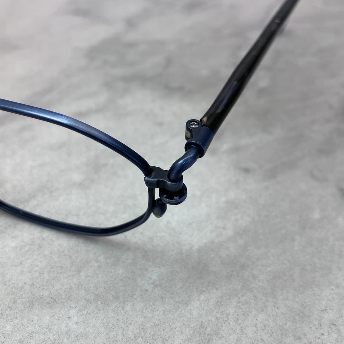 C88 bianco 빈티지 블루 다각 라운드 메탈테 안경 상품이미지2