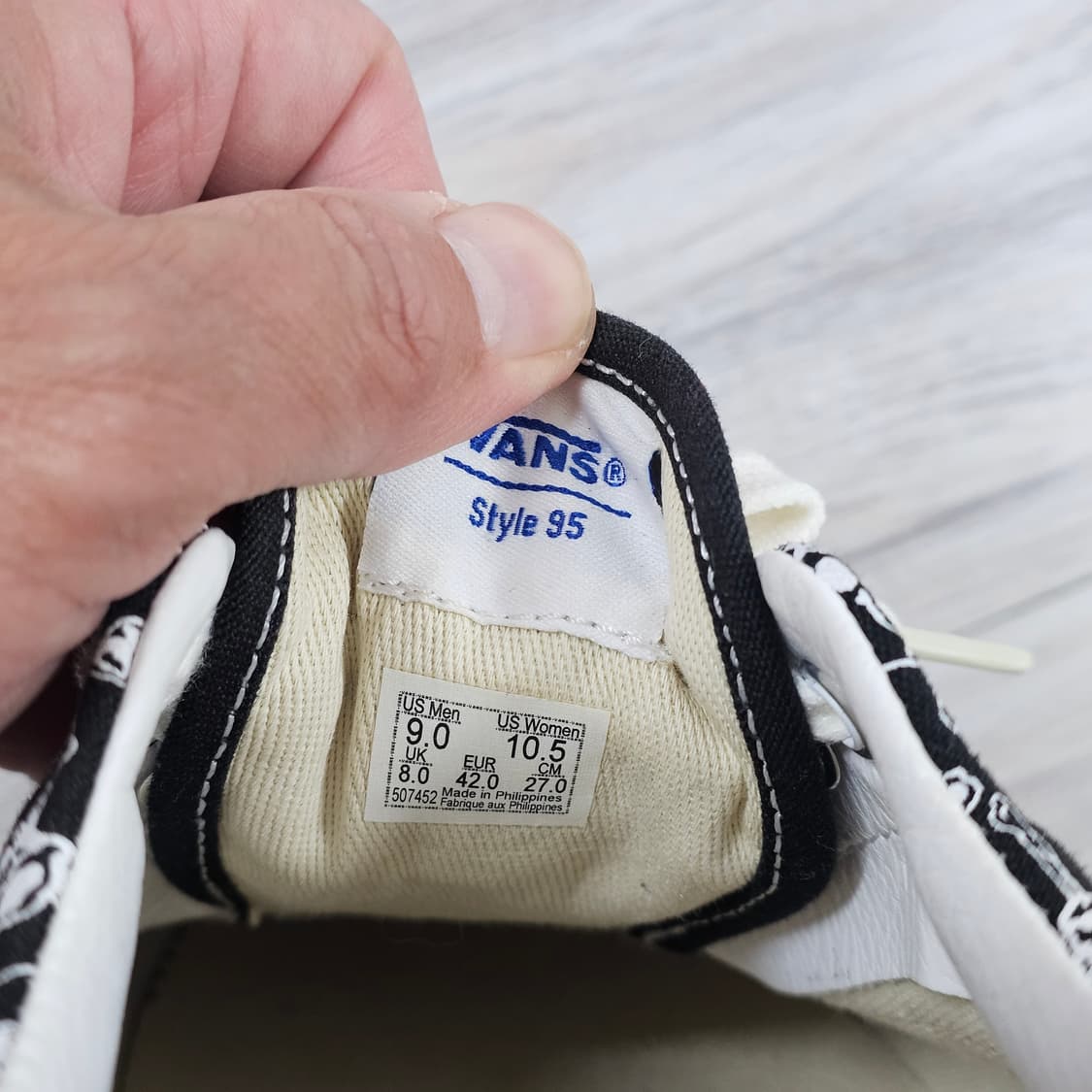 반스 어센틱 스컬 패턴 스니커즈 270mm 상품이미지5