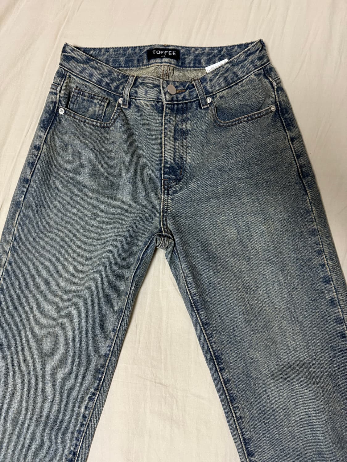 토피 와이드 데님 팬츠 (BEIGE INDIGO) xs 상품이미지3