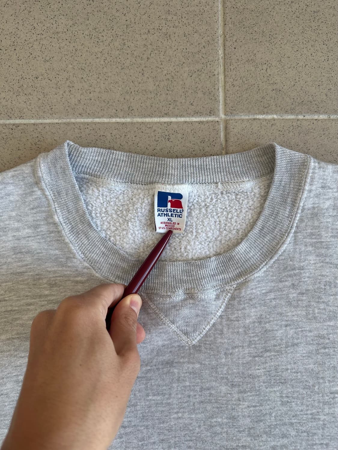 90s 빈티지 러셀 스웻셔츠 그레이 XL 상품이미지4