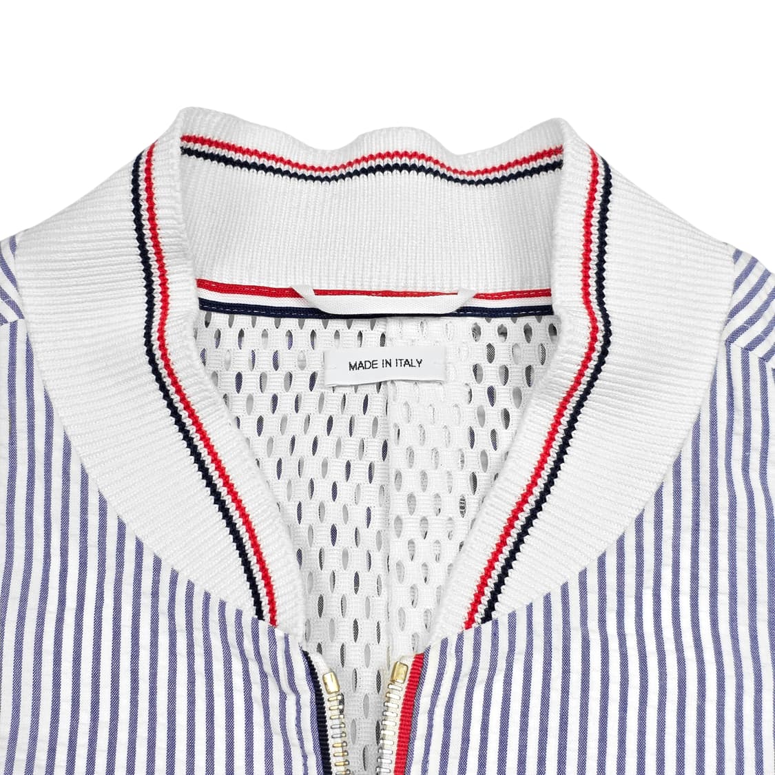 톰브라운 베이스볼 자수 시어서커 블루종 자켓 상품이미지7