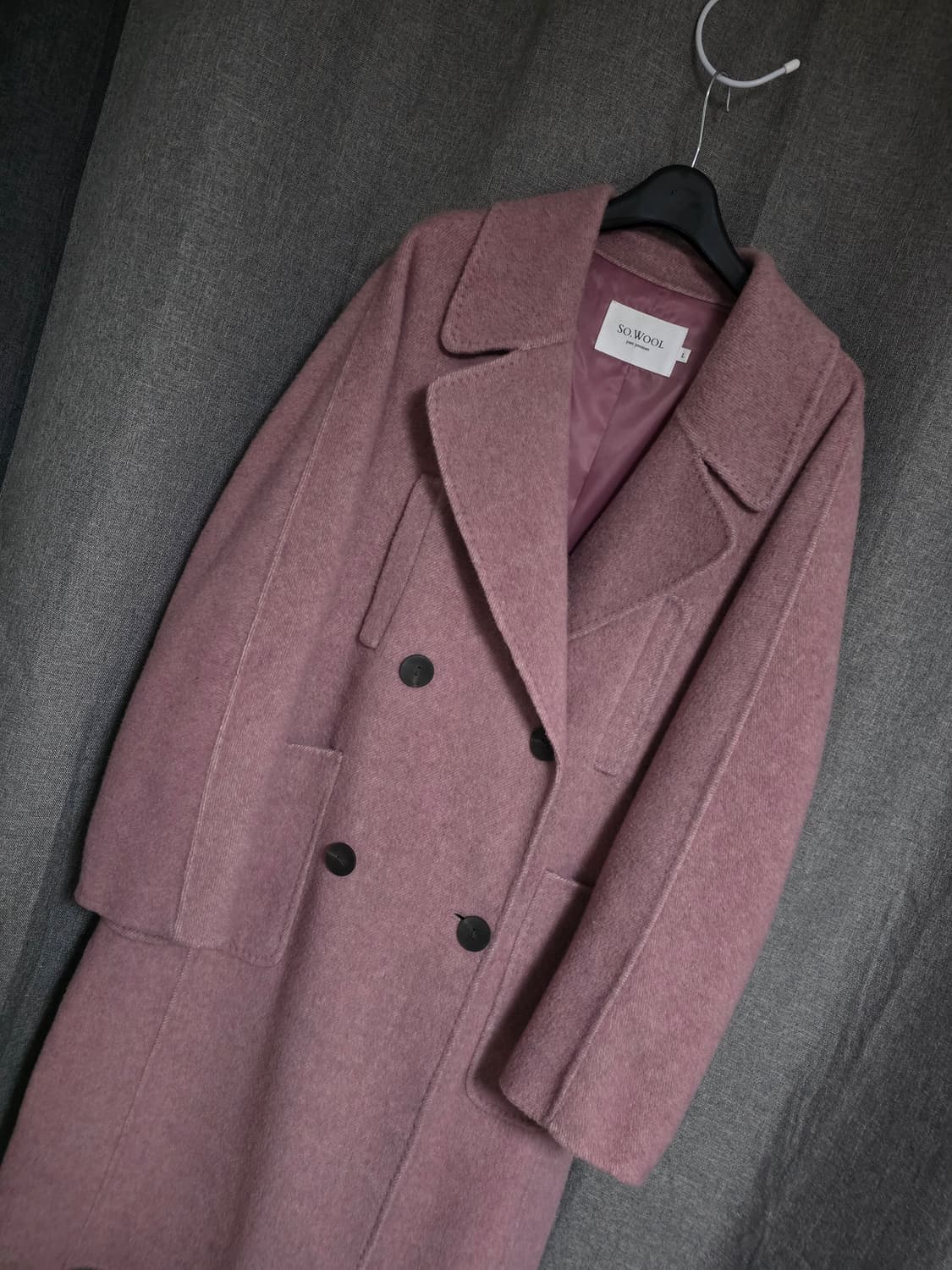 쏘울 라쿤 호주울 프리미엄 더블코트 상품이미지2