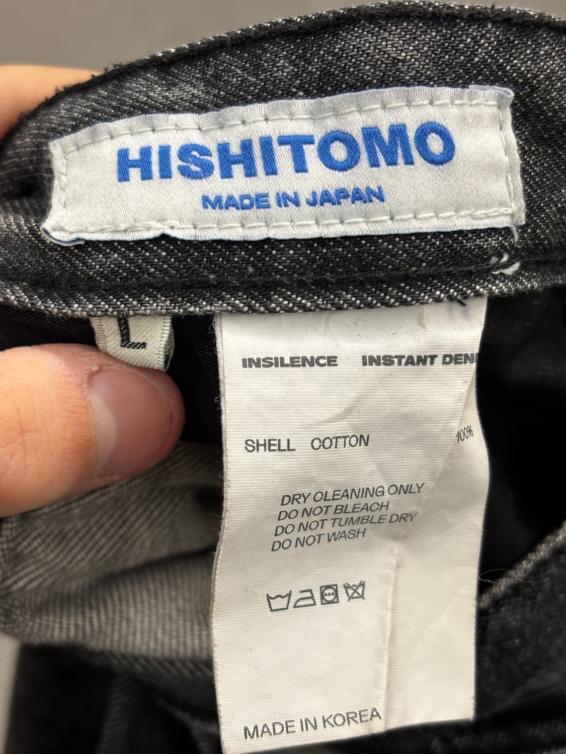 insilence 블랙 워싱 데님 청바지 L 상품이미지5
