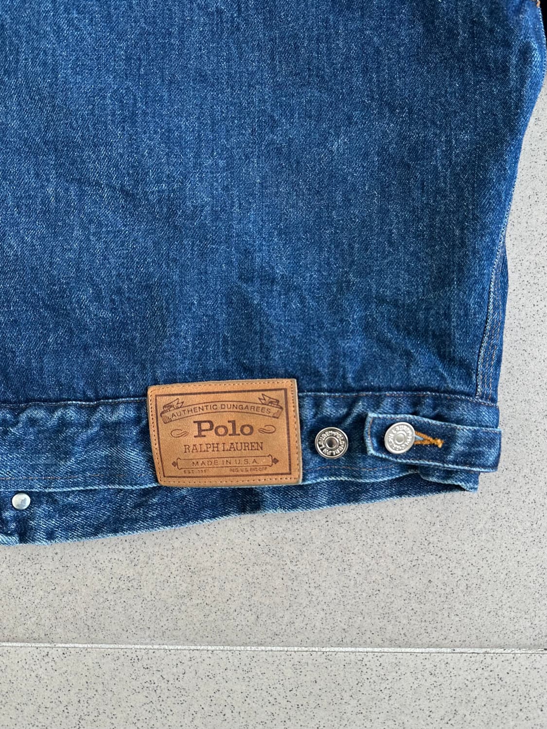 80s 빈티지 폴로 덩가리 자켓 블루 XL 상품이미지6