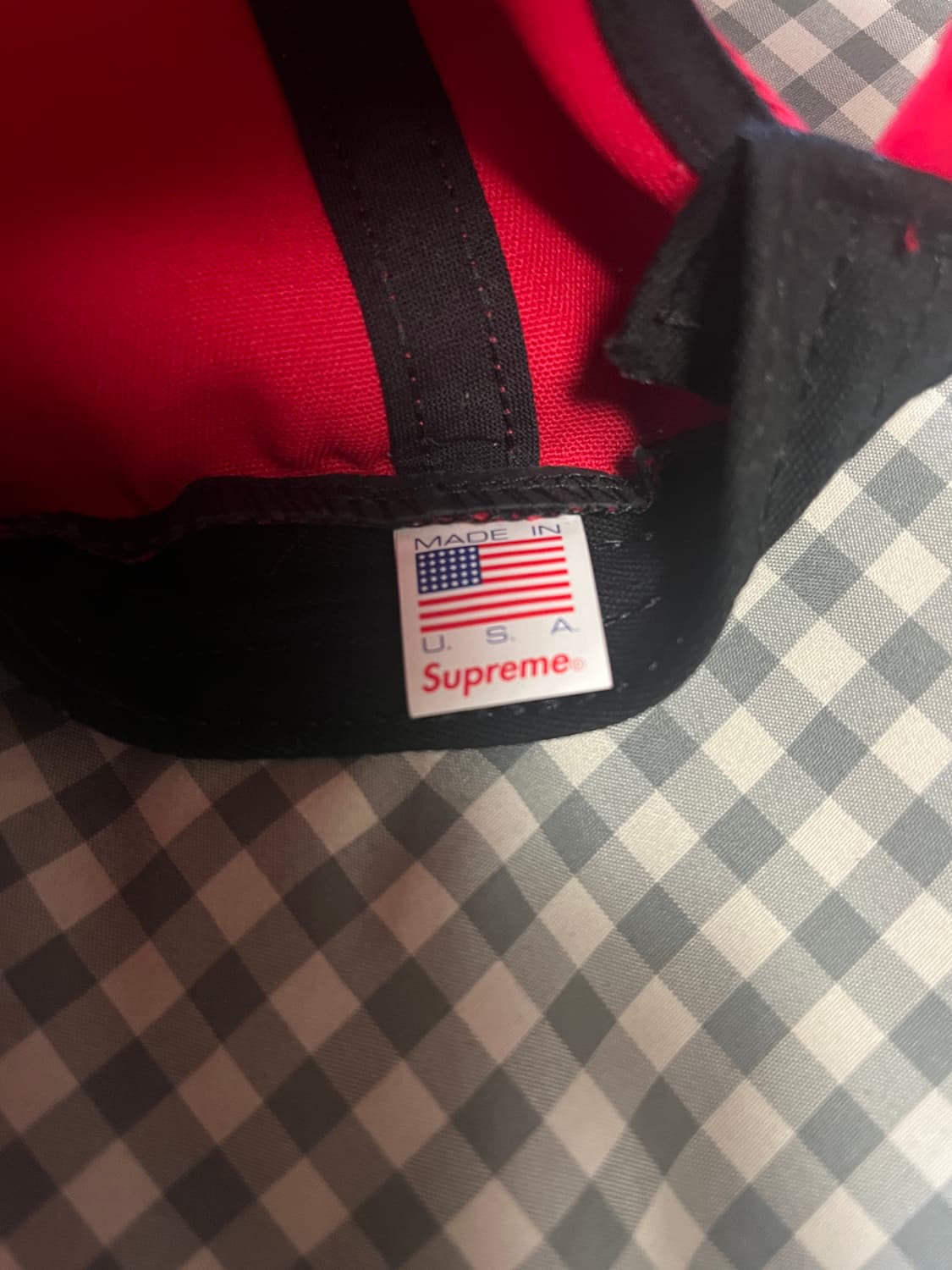 슈프림 언더라인 육각 볼캡 레드 상품이미지2