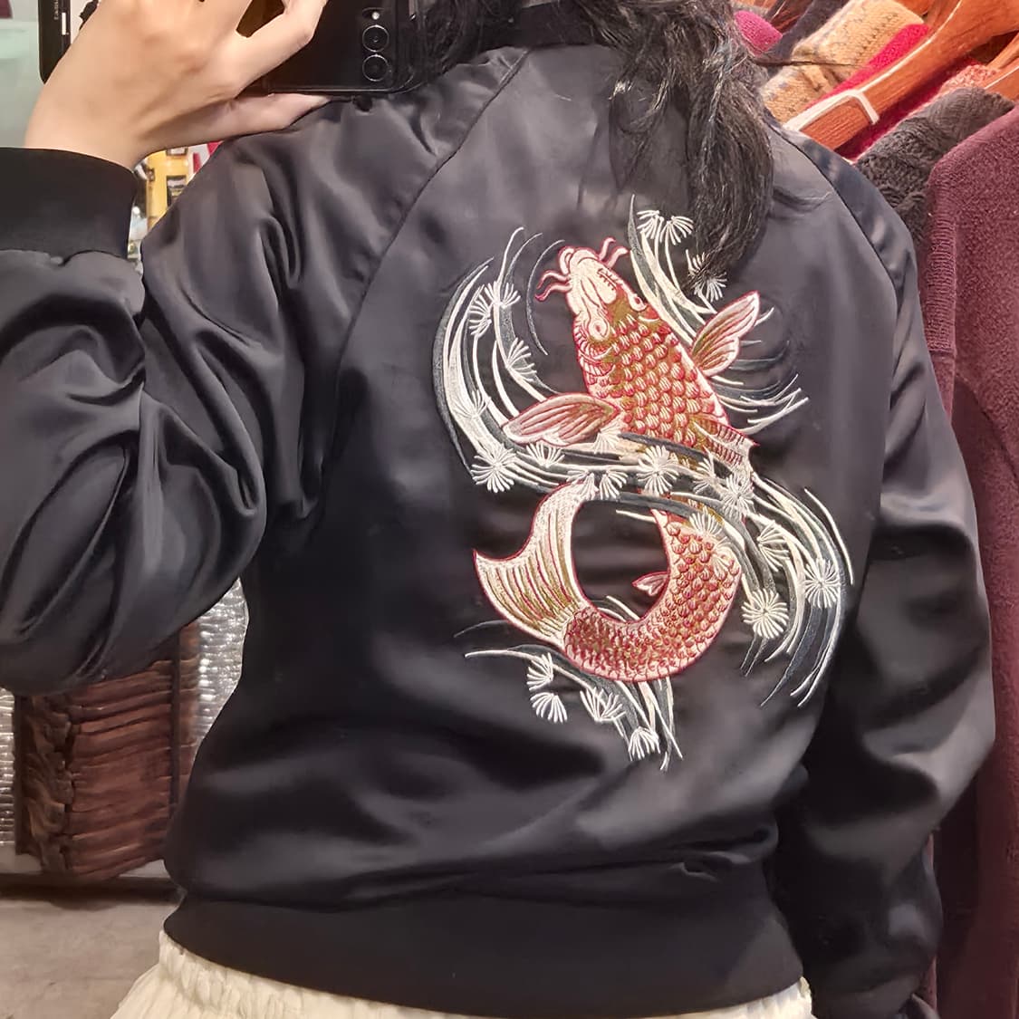 [NO.9] 붉은잉어 백프린트 스카쟌 상품이미지1